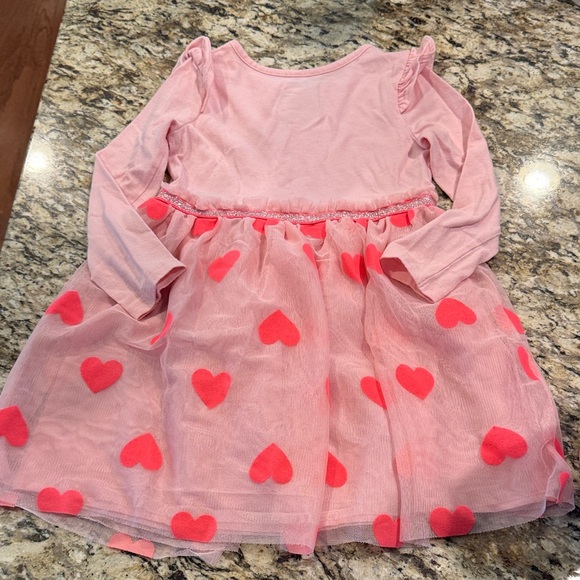 Cat & Jack Pink Valentine Dress with Heart Accents - Picture 4 of 4